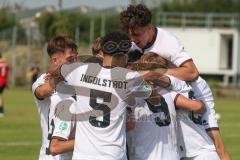 A-Junioren - DFB Pokal  - Saison 2024/25 - A-Junioren - FC Ingolstadt 04 - Hannover 96 - Der 1:0 Führungstreffer durch Drakulic Ognjen weiss FCI - jubel - XXXXX - XXXXX - Foto: Meyer Jürgen