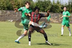 Bayernliga Nord - Saison 2024/25 - FC Ingolstadt 04 II - SV Fortuna Regensburg - Said Souleymane (Nr.17 - FCI U21) - Zöllner Tobias grün Regensburg - Foto: Meyer Jürgen