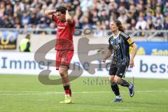 3. Liga; 1. FC Saarbrücken - FC Ingolstadt 04; Torchance verpasst Ognjen Drakulic (30, FCI) Civeja Tim (23 FCS)