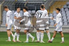 Toto-Pokal 2024; TürkGücü München - FC Ingolstadt 04; Tor Jubel Treffer 0:1 Deniz Zeitler (38, FCI) Benjamin Kanuric (8, FCI) Emre Gül (5, FCI) Max Besuschkow (17, FCI) Felix Keidel (43, FCI) Sebastian Grönning (11, FCI)