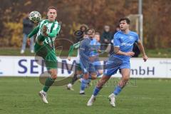 Landesliga - Saison 2025/26 - SV Manching - VFB Durach - Fabian  Neumayer (Nr.9 - SV Manching) - Nosdrin Marc blau Durach  - Foto: Meyer Jürgen