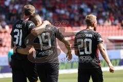 3. Liga; FC Ingolstadt 04 - Hallescher FC; Tor Jubel Treffer Julian Kügel (31, FCI) 1:0 Mladen Cvjetinovic (19, FCI) Yannick Deichmann (20, FCI)