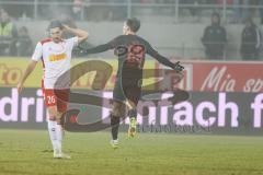 3. Liga; SSV Jahn Regensburg - FC Ingolstadt 04; Tor Jubel Treffer 0:2 Vorlage Marcel Costly (22, FCI) Julian Kügel (29, FCI) Bauer Benedikt (26 SSV)