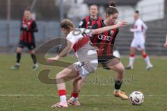 2. Bundesliga Frauen - Saison 2025/26 - FC Ingolstadt 04 Frauen - VFB Stuttgart  - Emma Kusch (Nr.9 - FC Ingolstadt Frauen I) - Müller Lenelotte weiss Stuttgart  - Foto: Meyer Jürgen