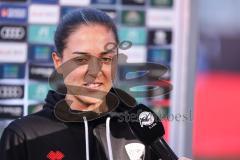 3. Liga; FC Ingolstadt 04 - Rot-Weiss Essen; Spiel ist aus, Cheftrainerin Sabrina Wittmann (FCI) im Interview