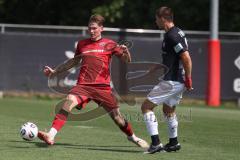 * Testspiel - Saison 2025/26 - FC Ingolstadt 04 - FSV Zwickau - Frederic Christensen (Nr.11 - FC Ingolstadt 04) - Sonny Ziemer (Nr.25 - FSV Zwickau) - Foto: Meyer Jürgen