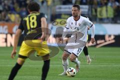 3. Liga - Saison 2024/25 - Alemannia Aachen - FC Ingolstadt 04  - Max Besuschkow (Nr.17 - FCI) - Soufiane EL-Faouzi (Nr.18 - Alemannia Aachen) - Foto: Meyer Jürgen