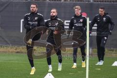 3. Liga; FC Ingolstadt 04 - Trainingsauftakt Winterpause; Pascal Testroet (37, FCI) David Kopacz (29, FCI) Maximilian Neuberger (38, FCI) Nikola Stevanovic (15, FCI)