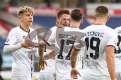 3. Liga; Hannover 96 II - FC Ingolstadt 04; Tor Jubel Treffer 0:3, Sebastian Grönning (11, FCI) Max Plath (14 FCI) Max Besuschkow (17, FCI) Mladen Cvjetinovic (19, FCI)