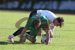 2023_10_22 - Bezirksliga - Saison 2023/24 - TSV Gaimersheim - SV Waldeck - Dennis Hüttinger grün Gaimersheim - Luca Wittmann weiss Waldeck - Foto: Meyer Jürgen