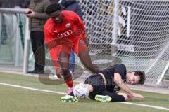 Bayernliga Nord - Saison 2023/24 - FC Ingolstadt 04 II - SC Eltersdorf- Michael Udebuluzor (Nr.11 - FCI) - Fischer Moritz schwarz Eltersdorf - Foto: Meyer Jürgen