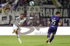 3. Liga; Erzgebirge Aue - FC Ingolstadt 04; Leon Guwara (6, FCI) Bär Marcel (15 Aue)