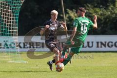 Landesliga - Saison 2024/25 - SV Manching - TSV Schwabmünchen - Cedric Sengl (Nr.16 - SV Manching) - Boyer Luca #28 schwarz Schwabmünchen
 - Foto: Meyer Jürgen