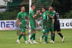 Bezirksliga - Saison 2024/25 - Freundschaftsspiel - SV Manching - TSV Gaimersheim -  Der 2:0 Führungstreffer durch - Pedro Da Silva Wiedl (Nr.18 - SV Manching) - XXXXX - jubel - Foto: Meyer Jürgen