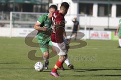 Kreisliga - Saison 2023/2024 - FC Gerolfing - Türk SV Ingolstadt - Flaur Bashota grün Gerolfing - Aytac Mandaci
 rot Türk SV - Foto: Meyer Jürgen