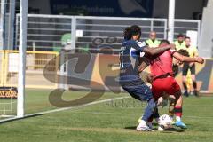 3. Liga - Saison 2025/26 - TSG Hoffenheim II - FC Ingolstadt 04  - Yannick Eduardo (Nr.31 - TSG Hoffenheim II) - Torwart Lukas Blöndal Petersson (Nr.1 - TSG Hoffenheim II) - Marcel Costly (Nr.22 - FCI) - XXXXX - Foto: Meyer Jürgen