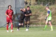 Kreisklasse - Saison 2023/2024 -SV Zuchering - SV Oberstimm - Der 0:1 Führungstreffer durch Jonas Weidinger schwarz Oberstimm - jubel - Foto: Meyer Jürgen