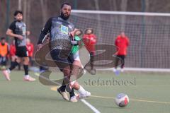 Bezirksliga - Saison 2025/26 - FC Fatih Ingolstadt - TSV 54 - DJK München - Ugur Genc (Nr.77 - FC Fatih) - Dennis Appiiah schwarz München - Foto: Meyer Jürgen