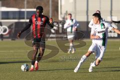 Bayernliga Nord - Saison 2024/25 - FC Ingolstadt 04 II - SC Eltersdorf - Jason Osei Tutu (Nr.11 - FCI U21) - Hiriko Akimoto weiss Eltersdorf - Foto: Meyer Jürgen