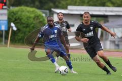 Bezirksliga - Saison 2024/25- TSV Gaimersheim - SV Untermenzing - Nicolane Nechita (Nr.19 - TSV Gaimersheim) - Abdou Tchagodomou blau Untermenzing - Foto: Meyer Jürgen