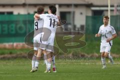 Kreisliga - Saison 2025/26- SV Zuchering - FC Mindelstetten - Der 0:1 Führungstreffer durch Josef Wilhelm weiß Mindelstetten - jubel  - XXXXX - Foto: Meyer Jürgen