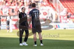 3. Liga; FC Ingolstadt 04 - Rot-Weiss Essen; Cheftrainerin Sabrina Wittmann (FCI) Sebastian Grönning (11, FCI) Unentschieden