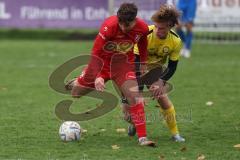 Kreisliga - Saison 2024/25- TSV Kösching - FC Hitzhofen/Oberzell - Maximilian Eichlinger gelb Hitzhofen - Mark Kocima rot Kösching - Foto: Meyer Jürgen