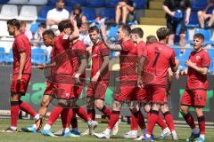 3. Liga - Saison 2025/26 - TSG Hoffenheim II - FC Ingolstadt 04  - Jonas Scholz (Nr.15 - FCI) schiesst den 0:1 Führungstreffer - jubel  - XXXXX - Foto: Meyer Jürgen