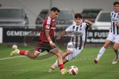 Saison 2026/27 - Freundschaftsspiel - 1. FC Nürnberg - FC Ingolstadt 04 - Andrea Ceresoli (Nr.14 - FCN) - Timo Hengmith (Nr.44 - FCI) - Foto: Meyer Jürgen