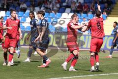 3. Liga - Saison 2025/26 - TSG Hoffenheim II - FC Ingolstadt 04  - Marcel Costly (Nr.22 - FCI) mit dem 0:3 Führungstreffer - jubel - Georgios Antzoulas (Nr.6 - FCI)  - XXXXX - Foto: Meyer Jürgen