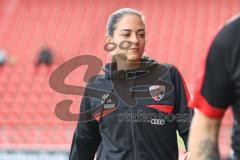 3. Liga; FC Ingolstadt 04 - SSV Ulm; Cheftrainerin Sabrina Wittmann (FCI) vor dem Spiel