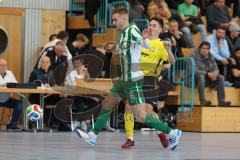 Lotto Bayern Hallencup - Saison 2024/25 - SV Manching - FC Hitzhofen/Oberzell- Deniz Seferovic grün Manching - Foto: Meyer Jürgen