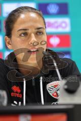 DFB-Pokal; FC Ingolstadt 04 - 1. FC Kaiserslautern; Pressekonferenz Interview Cheftrainerin Sabrina Wittmann (FCI)