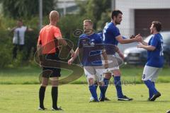 Kreisklasse - Saison 2024/25- TSV Großmehring - SV Oberstimm -  Der 1:0 Führungstreffer durch Sebastian Eisenberger blau Großmehring - jubel -  - Foto: Meyer Jürgen