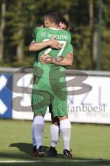 Kreisliga - Saison 2023/2024 - FC Gerolfing - Türk SV Ingolstadt - Der 1:0 Führungstreffer durch Altan Calim grün Gerolfing - jubel - Foto: Meyer Jürgen