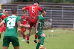 Bayernliga Nord - Saison 2023/2024 - FC Ingolstadt 04 - VFB Eichstätt - Valentin Hoti (Nr.6 - FCI U21) - Schraustetter Lucas grün Eichstätt - Foto: Meyer Jürgen