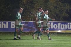 Landesliga - Saison 2025/26 - SV Manching - TSV Hollenbach - Der 2:0 Führungstreffer durch Leon Peric (Nr.20 - SV Manching) - jubel  - Foto: Meyer Jürgen