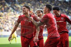 3. Liga; Alemannia Aachen - FC Ingolstadt 04; Tor Jubel Treffer 0:1 Dennis Kaygin (10, FCI), Yann Sturm (7, FCI) Jonas Scholz (15, FCI) Fredrik Carlsen (8, FCI)