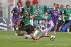 3. Liga - Saison 2026/27 - SC Preussen Münster - FC Ingolstadt 04 - Lars Lokotsch (Nr.13 - FCI) - Rico Preißinger (Nr.21 - Preussen Münster) - Foto: Meyer Jürgen
