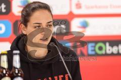 3. Liga; Rot-Weiss Essen - FC Ingolstadt 04; Interview Pressekonferenz Cheftrainerin Sabrina Wittmann (FCI) Niederlage nach dem Spiel 2:0