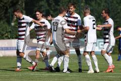 Kreisliga
 - Saison 2024/25- TSV Oberh./Unterhaunstadt - SV Kasing- - Jan Witek weiss Kasing mit dem 1:2 Anschlusstreffer - jubel - Foto: Meyer Jürgen