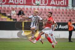 Bayernliga Nord - Saison 2026/27 - FC Ingolstadt 04 II - ASV Cham - Patrick Bachmann (Nr.11 - FCI II) - Michael Lamecker rot Cham - Foto: Meyer Jürgen