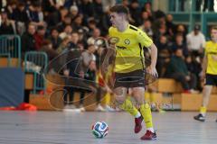 Lotto Bayern Hallencup - Saison 2024/25 - SV Manching - FC Hitzhofen/Oberzell- Tobias Dietze gelb Hitzhofen  - Foto: Meyer Jürgen