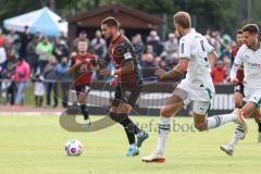 3. Liga; Testspiel; FC Ingolstadt 04 - Borussia Mönchengladbach;  Pascal Testroet (37, FCI) Friedrich Marvin (5 BMG)