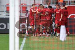 3. Liga; FC Ingolstadt 04 - SSV Ulm; Tor Jubel Treffer Marcel Costly (22, FCI) Davide Sekulovic (33, FCI) Frederik Christensen (11, FCI) Max Besuschkow (17, FCI) Jasper Maljojoki (23, FCI) Max Plath (14 FCI) Elias Decker (4, FCI)