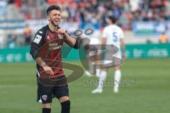 3. Liga; FC Ingolstadt 04 - MSV Duisburg; freut sich Linus Rosenlöcher (19, FCI)