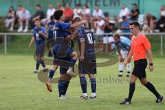 Kreisliga - Saison 2023/2024 - SV Menning  - FC Sandersdorf - Philip Wolfsfellner blau Menning - mit dem 2:0 Führungstreffer - jubel - - Foto: Meyer Jürgen