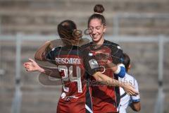 2. Bundesliga Frauen - Saison 2026/27  - FC Ingolstadt 04 Frauen - VFL Bochum -  Der 1:0 Führungstreffer durch - Stefanie Reischmann (Nr.24 - FCI Frauen) - jubel -  Emma Kusch (Nr.9 - FCI Frauen)- Foto: Meyer Jürgen