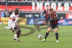 3. Liga; FC Ingolstadt 04 - VfB Stuttgart II; Amaniampong Kaden (2 VFB) Sebastian Grönning (11, FCI)