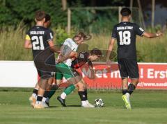 Landesliga - Freundschaftsspiel - Saison 2026/27 - SV Manching - FC Ingolstadt 04 II - Rainer Meisinger (Nr.8 - SV Manching) - Veit Breitschaft (Nr.3 - FCI II) - Foto: Meyer Jürgen